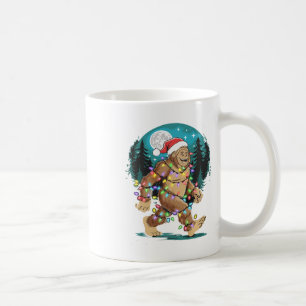 Bigfoot Santa Julgran Ljus Funny Julafton Sas Kaffemugg