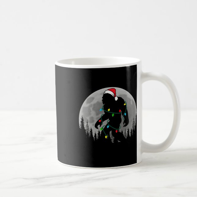 Bigfoot Santa Julgran Ljus Funny Julafton Sas Kaffemugg (Höger)