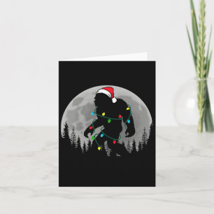 Bigfoot Santa Julgran Ljus Funny Julafton Sas Kort