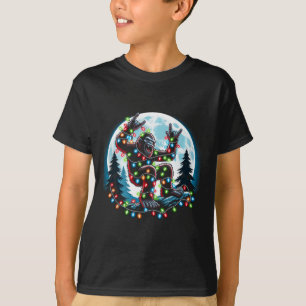 Bigfoot Santa Julgran Ljus Funny Julafton Sas T Shirt