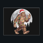 Bigfoot Santa Julgran Ljus Julafton Sasquatch Vykort<br><div class="desc">Bigfoot Santa Julgran Ljus Julafton Sasquatch</div>