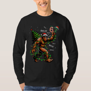 Bigfoot Santa julgran Sasquatch kostym 6 7 T Shirt