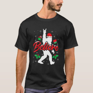 Bigfoot Santa Tro Funny Bigfoot jul Sten T Shirt