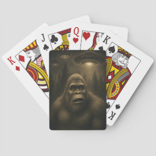 Bigfoot Sasquatch Alien UFO Funny Casinokort