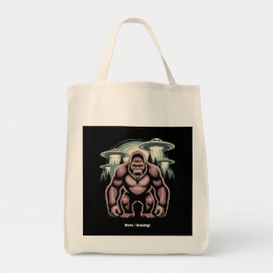 Bigfoot Sasquatch Alien UFO Funny Graphic Design Tygkasse