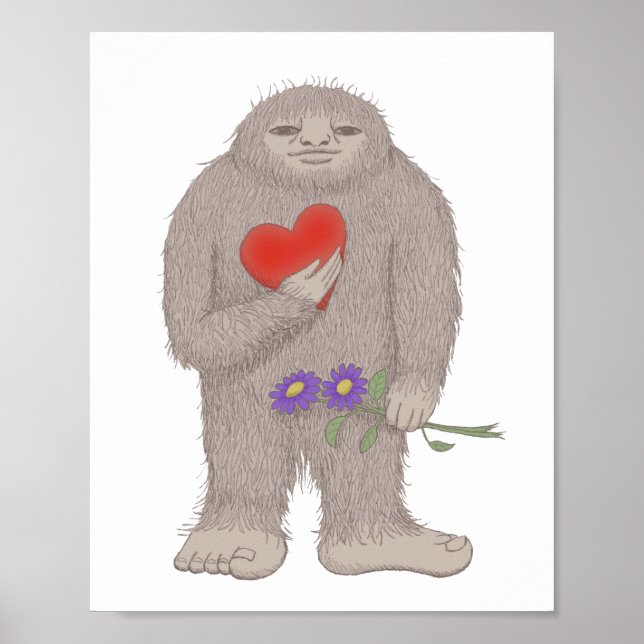 Bigfoot Sasquatch Ändå Poster Konstigen i Kärlek (Framsidan)