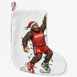 Bigfoot Sasquatch Basketboll Jul 2026 Holida Liten Julstrumpa
