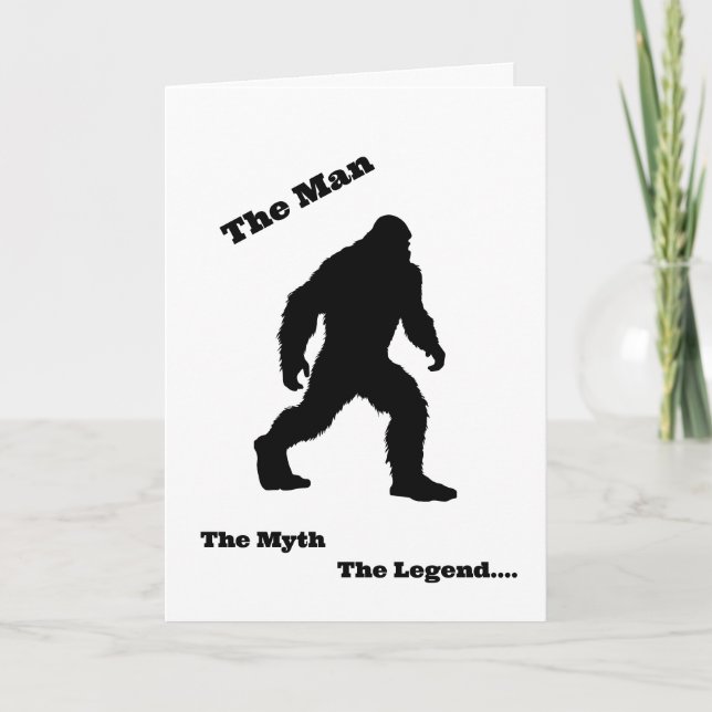 Bigfoot Sasquatch Birthday Card Helgkort (Framsida)