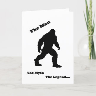 Bigfoot Sasquatch Birthday Card Helgkort