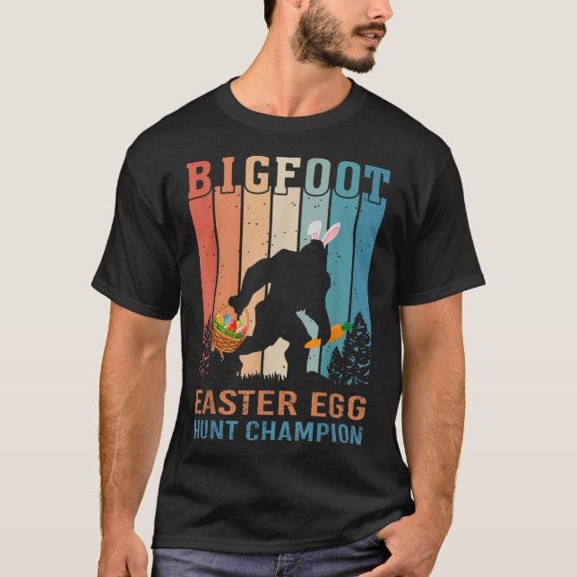 Bigfoot Sasquatch Bunny Egg Påsk Day Småbarn Gir T Shirt (Framsida)