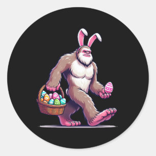 Bigfoot Sasquatch Bunny Påskägg Manar Women Kids Runt Klistermärke