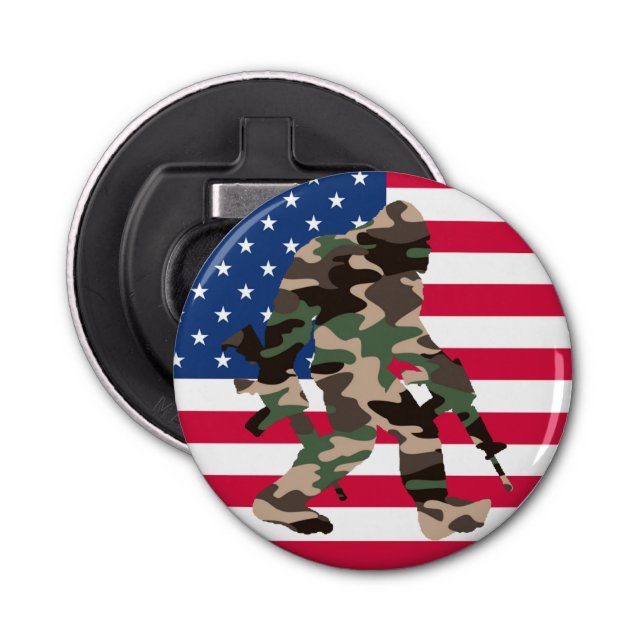 Bigfoot Sasquatch Camo Flasköppnare (Framsidan)