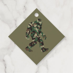 Bigfoot Sasquatch Camo Gåvor Etiketter