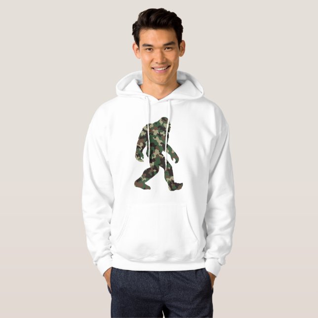 Bigfoot Sasquatch Camo Hoodie (Hel framsida)