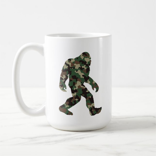 Bigfoot Sasquatch Camo Kaffemugg (Vänster)