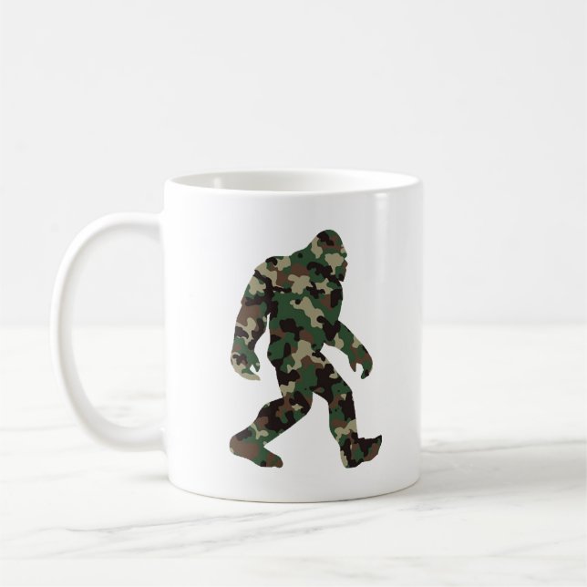 Bigfoot Sasquatch Camo Kaffemugg (Vänster)