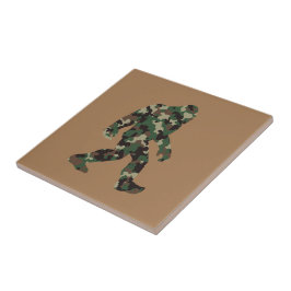 Bigfoot Sasquatch Camo Kakelplatta