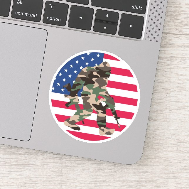 Bigfoot Sasquatch Camo Klistermärken (Detalj)