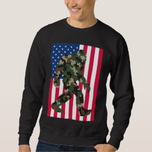 Bigfoot Sasquatch Camo Lång Ärmad Tröja