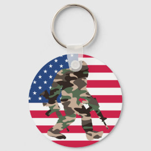 Bigfoot Sasquatch Camo Nyckelring