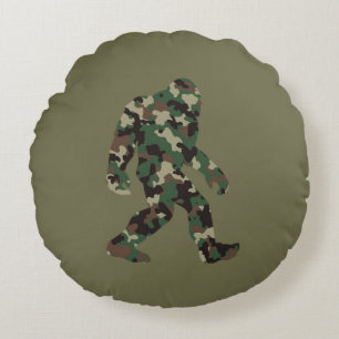 Bigfoot Sasquatch Camo Rund Kudde