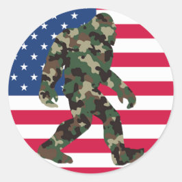 Bigfoot Sasquatch Camo Runt Klistermärke