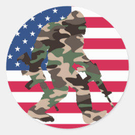 Bigfoot Sasquatch Camo Runt Klistermärke