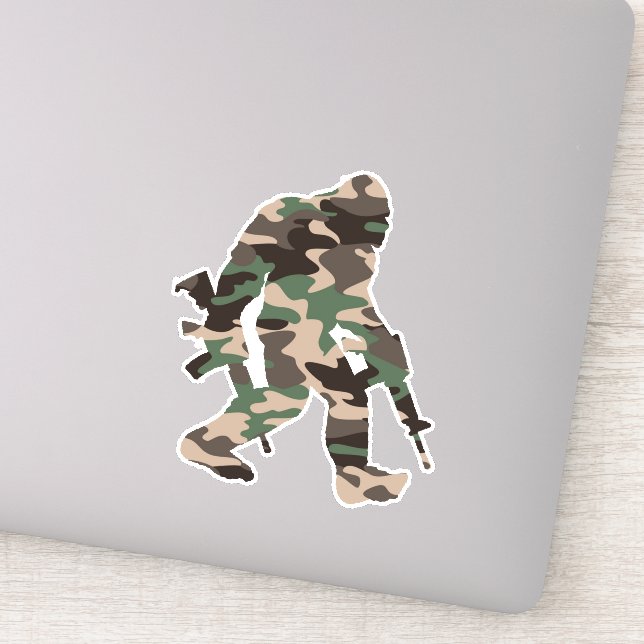Bigfoot Sasquatch Camo Sticker Klistermärken (Detalj)