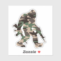 Bigfoot Sasquatch Camo Sticker
