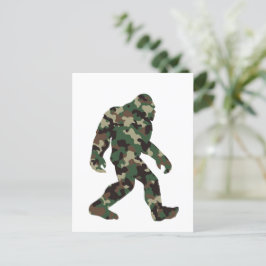 Bigfoot Sasquatch Camo Vykort