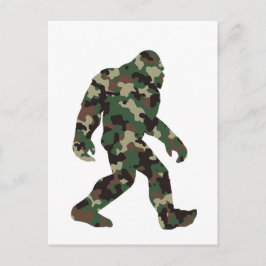 Bigfoot Sasquatch Camo Vykort
