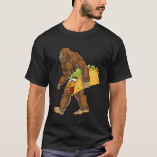 Bigfoot Sasquatch Carrying Taco T Shirt
