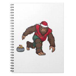 Bigfoot Sasquatch Curling Jul 2026 Högtid Anteckningsbok