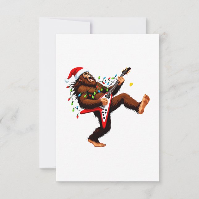 Bigfoot Sasquatch Elgitarr Jul 2026   Tack Kort (Framsida)