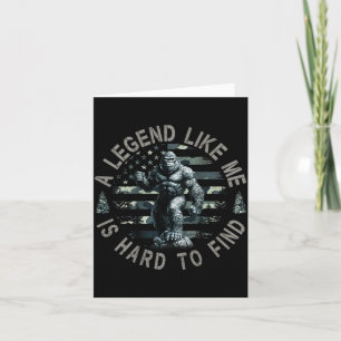 Bigfoot Sasquatch En Legend Lik Mig Är Svår Att Hi Kort