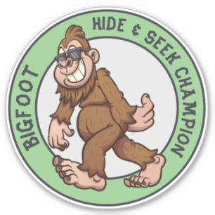 Bigfoot Sasquatch-etikett (redigerbart) Klistermärken
