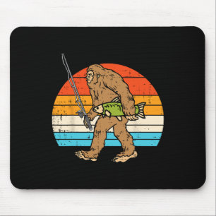 Bigfoot Sasquatch Fiske Retro Fiskare Män Kvinnor Musmatta