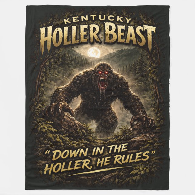 Bigfoot Sasquatch Fleecefilt (Framsidan)