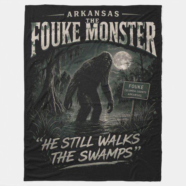 Bigfoot Sasquatch Fleecefilt (Framsidan)