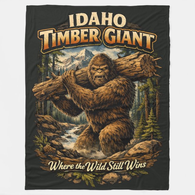 Bigfoot Sasquatch Fleecefilt (Framsidan)