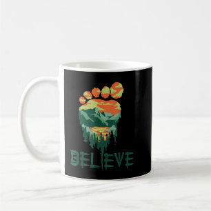 Bigfoot Sasquatch Foot Yeti tror på kampanjökning Kaffemugg