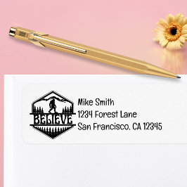 BigFoot Sasquatch Funny squatchy Forest Vintage Returadress Etikett