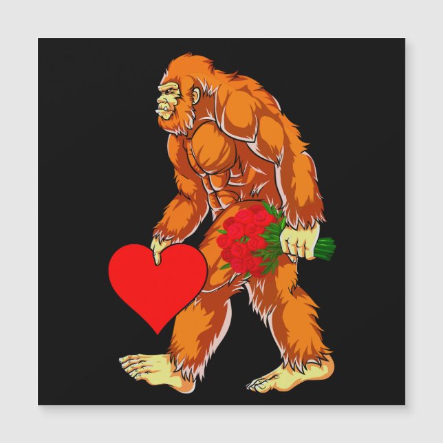 Bigfoot Sasquatch Funny Valentines day Kärlek (Framsida)