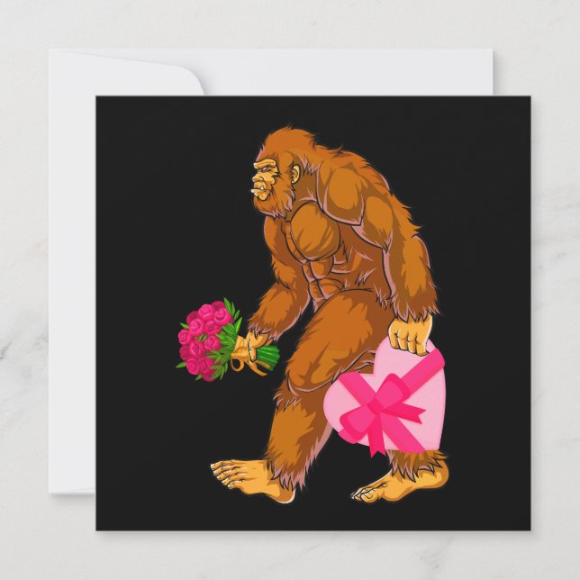 Bigfoot Sasquatch Funny Valentines day Kärlek (Framsida)