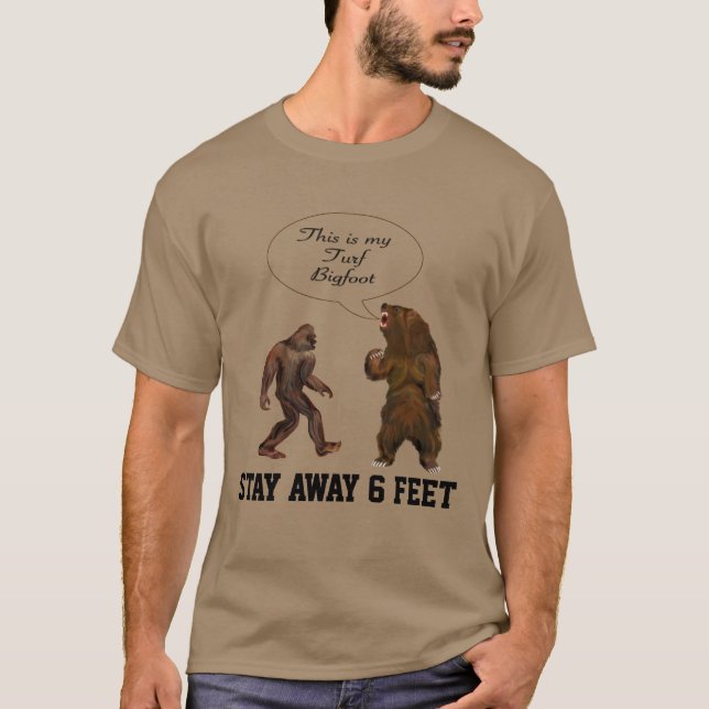 Bigfoot- & Sasquatch Håll dig borta från Manarna p T Shirt (Framsida)