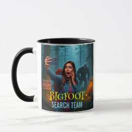 Bigfoot Sasquatch i skogen kaffemug Mugg