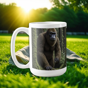 Bigfoot Sasquatch i Skogen Kaffemugg