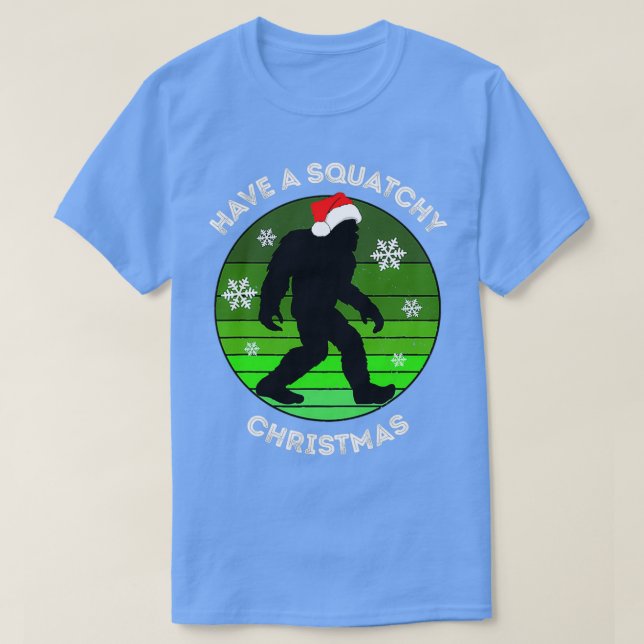 Bigfoot Sasquatch jul Merry T Shirt (Design framsida)