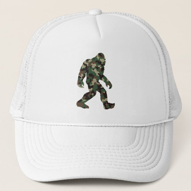 Bigfoot Sasquatch Kamouflage Keps (Framsida)