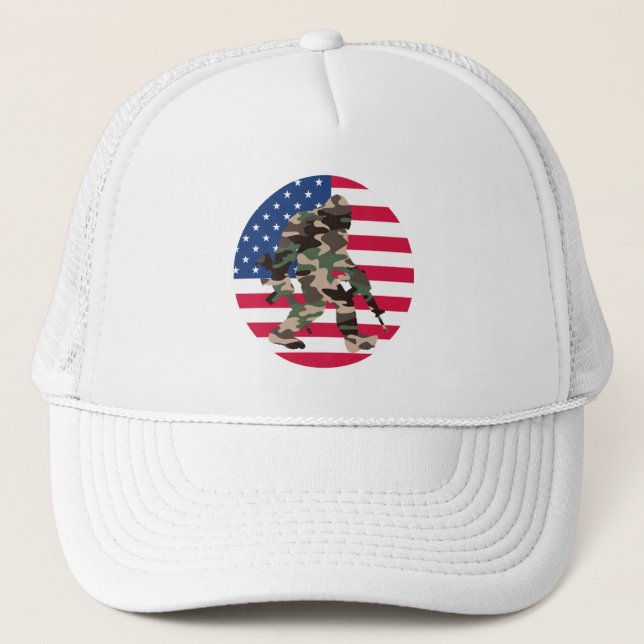 Bigfoot Sasquatch Kamouflage  Keps (Framsida)